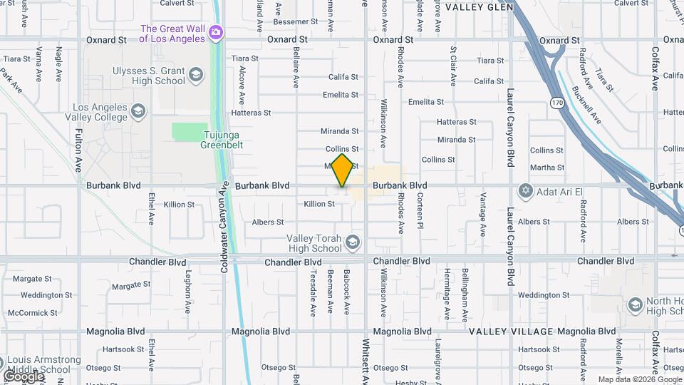 12540 Burbank Blvd Map and Location Details