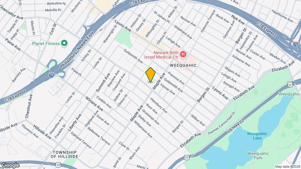 205 Chancellor Ave Mapa y Detalles de la Ubicación