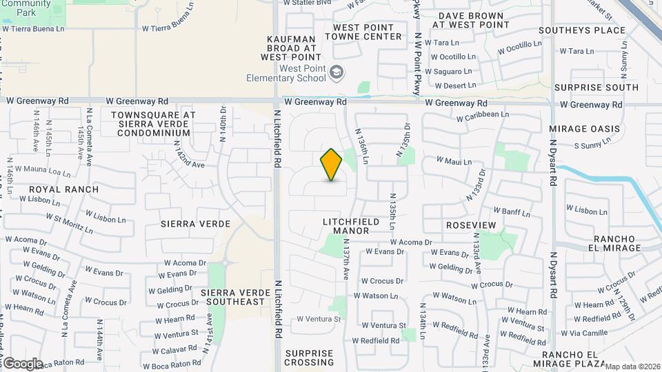 13741 W Port Royale Ln Map and Location Details