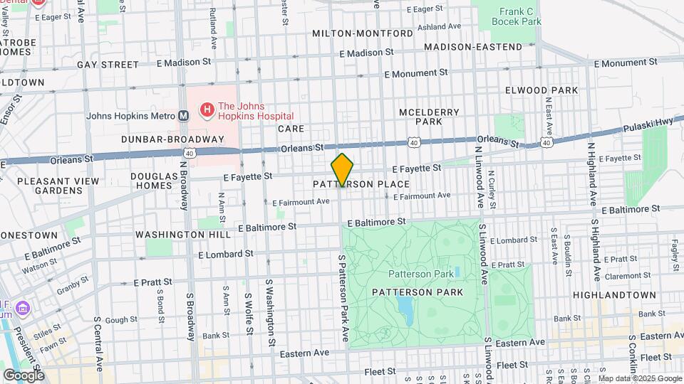 111 N Patterson Park Ave Map and Location Details