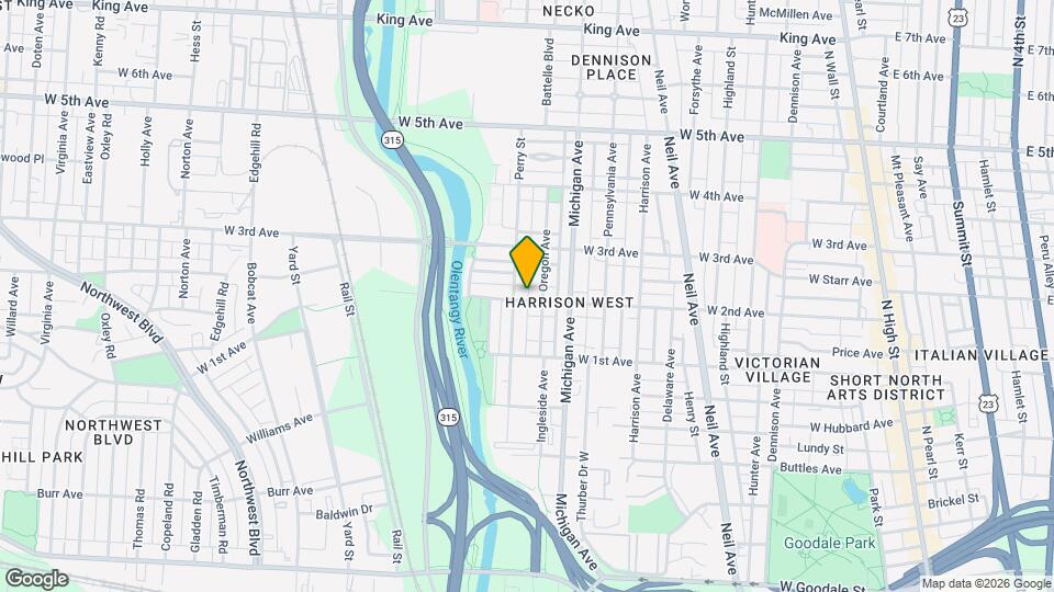 516 W 2nd Ave Map and Location Details