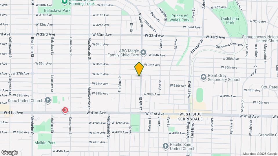 2500 W 37th Ave Map and Location Details