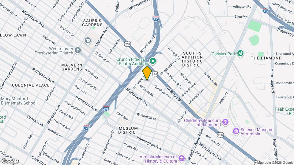 3405 Cutshaw Ave, Unit Cutshaw Avenue, second floor Map and Location Details