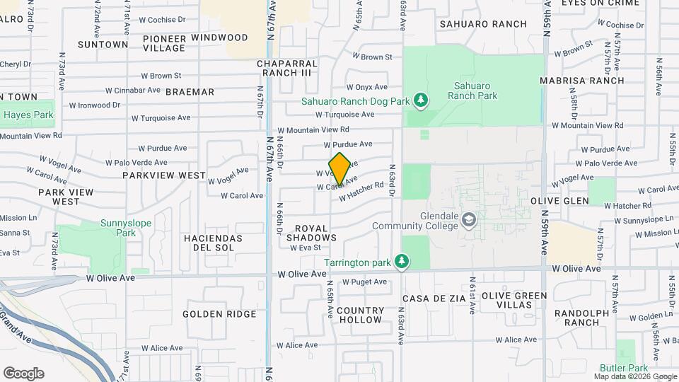 6445 W Carol Ave Map and Location Details
