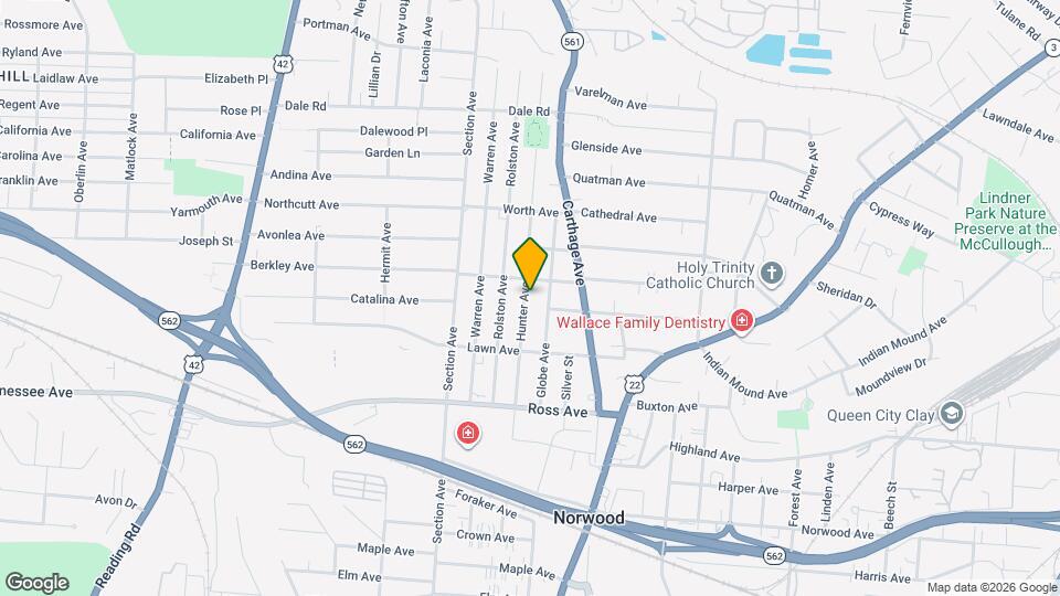 5244 Hunter Ave Map and Location Details