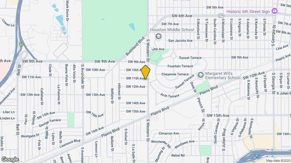 1102 S Western St, Unit B Map and Location Details