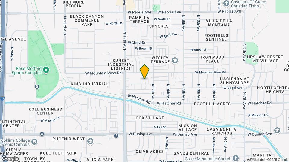 1726 W Vogel Ave Map and Location Details