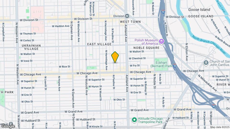 835 N Paulina St Map and Location Details