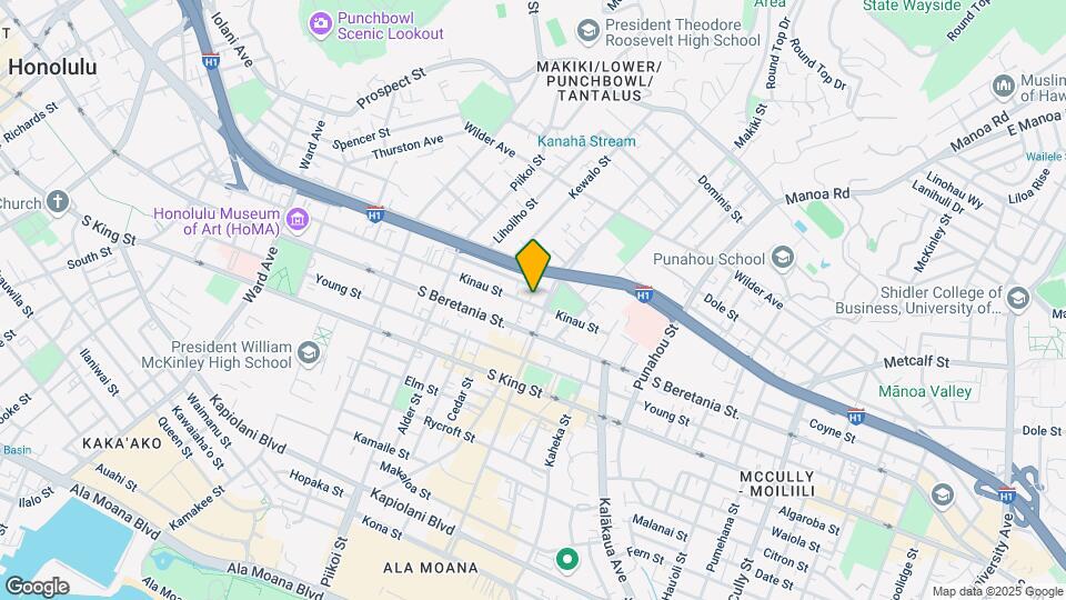 1348 Kinau St Mapa y Detalles de la Ubicación