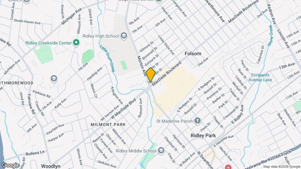 Ridley Brook Apartments Map and Location Details
