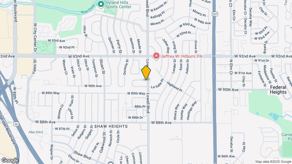 3602 W 90th Pl Map and Location Details