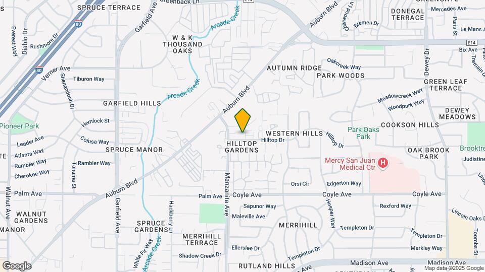 5925 Hilltop Dr Map and Location Details