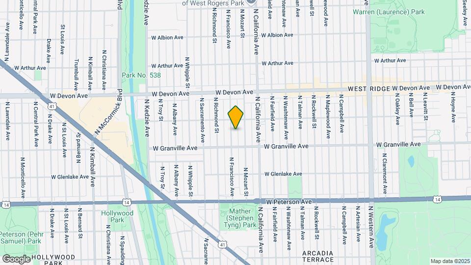 6231 N Francisco Ave Map and Location Details
