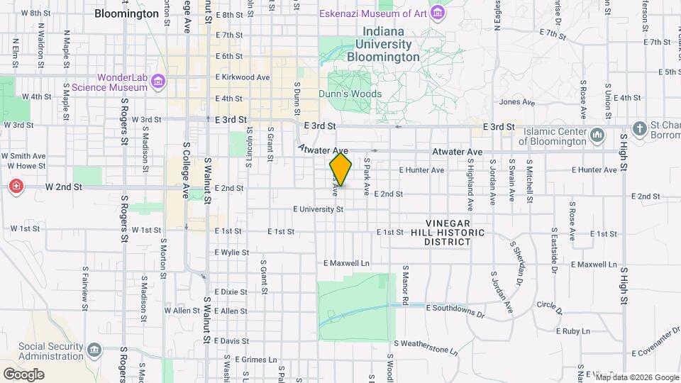 605 S Fess Ave Mapa y Detalles de la Ubicación