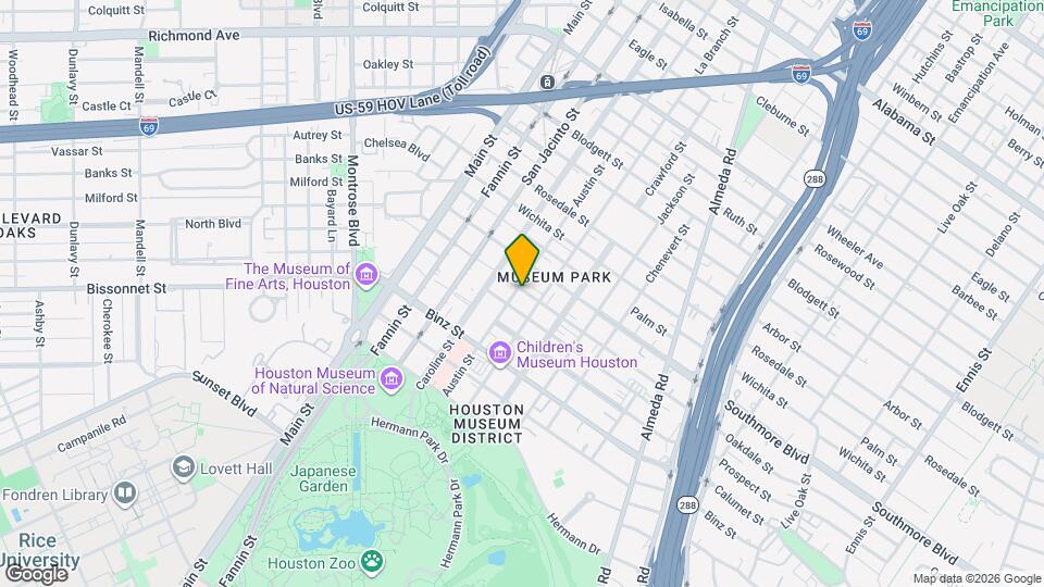 1406 Oakdale St Map and Location Details