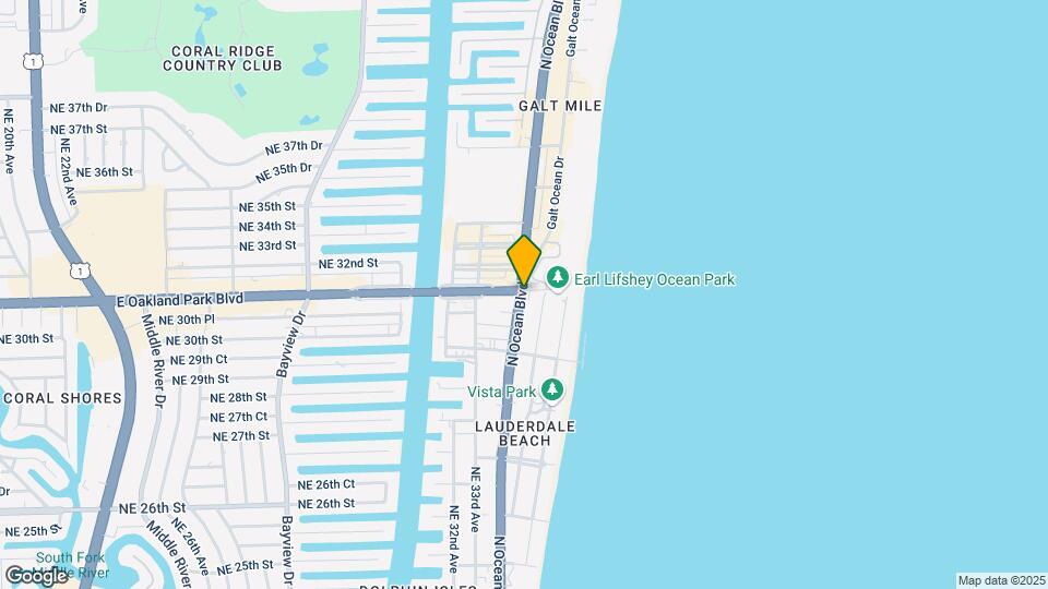 3040 N Ocean Blvd Map and Location Details