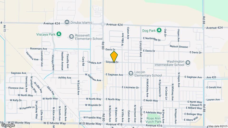 1091 N Bates Ave Map and Location Details