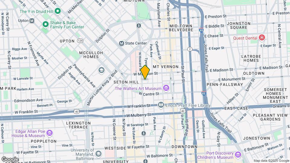 220 W. Monument Street Mapa y Detalles de la Ubicación