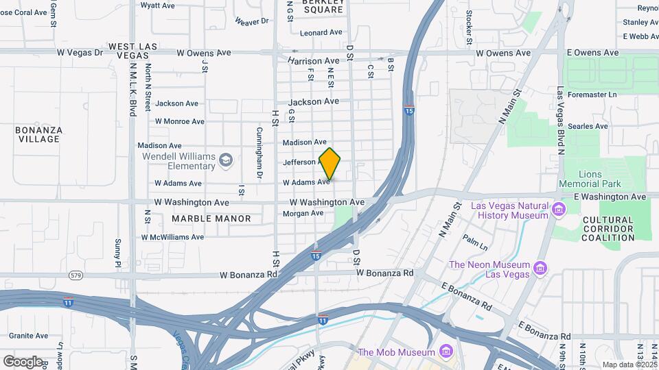 951 E St Mapa y Detalles de la Ubicación