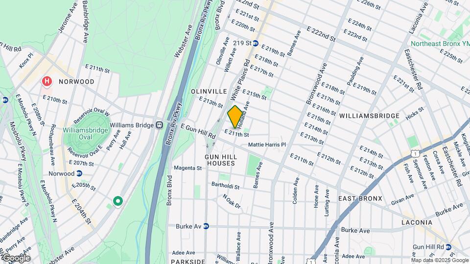 725 E 211th St Map and Location Details