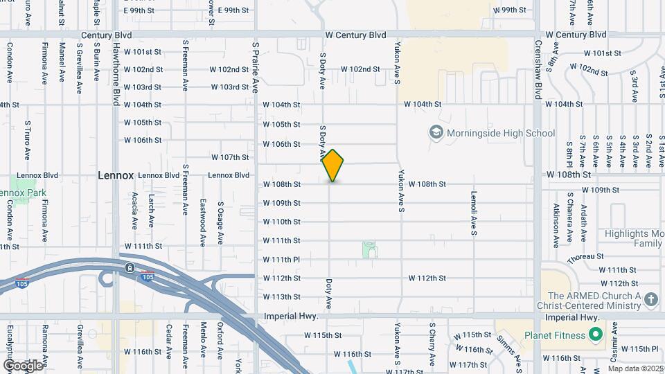 10802 Doty Ave Map and Location Details