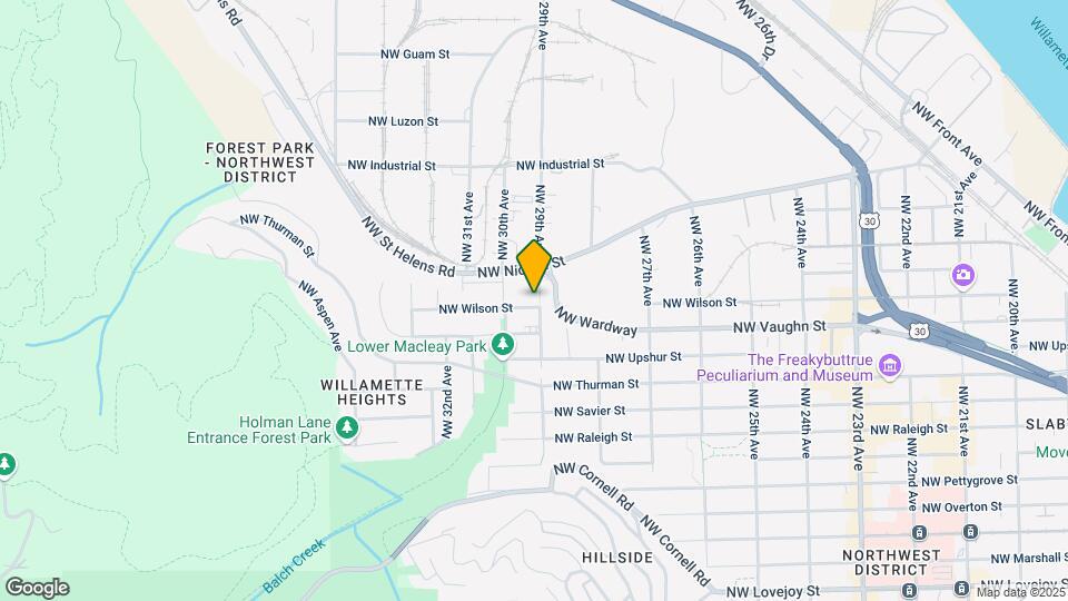 2921 NW Wilson St Map and Location Details