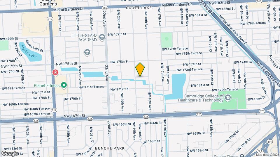 1850 NW 172nd Terrace Map and Location Details