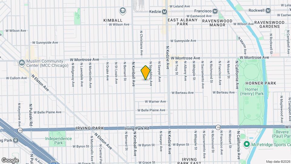 3316 W Hutchinson St, Unit 3 Map and Location Details