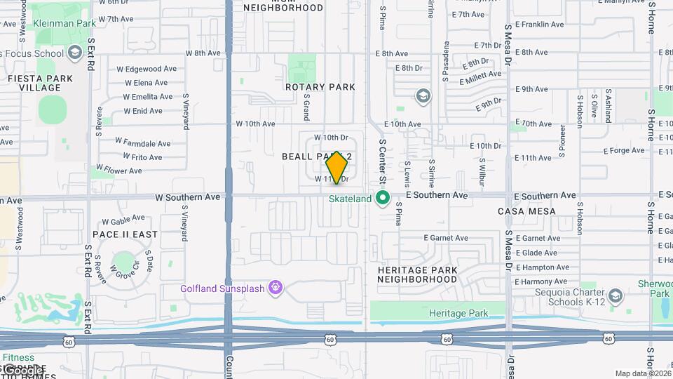 68 W Southern Ave Mapa y Detalles de la Ubicación