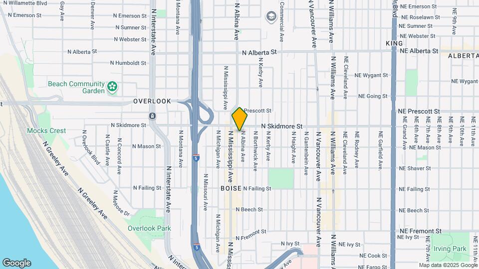 4207 N Albina Ave Map and Location Details