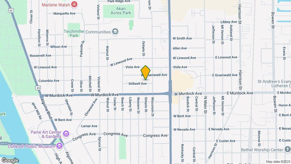 Stillwell Ave, Oshkosh, WI Mapa y Detalles de la Ubicación