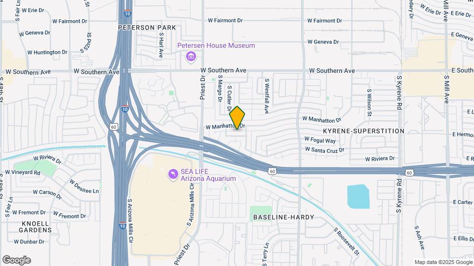 1222 W Hermosa Dr Map and Location Details