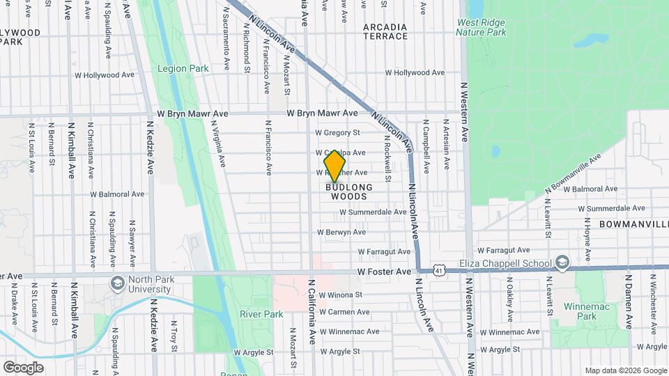 2718 W Balmoral Ave Mapa y Detalles de la Ubicación