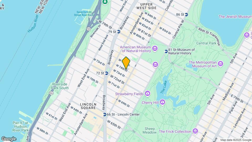 118 W 74th St Map and Location Details
