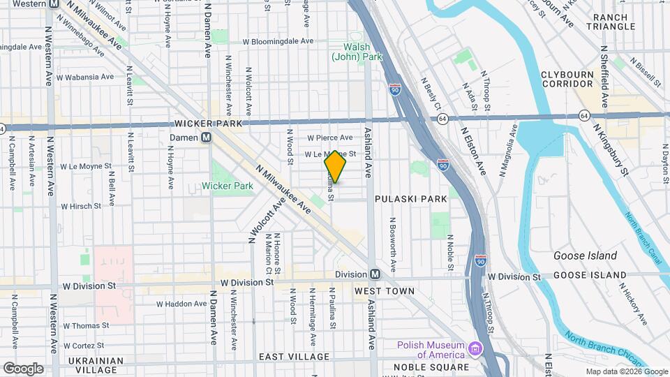 1419 N Paulina St Map and Location Details