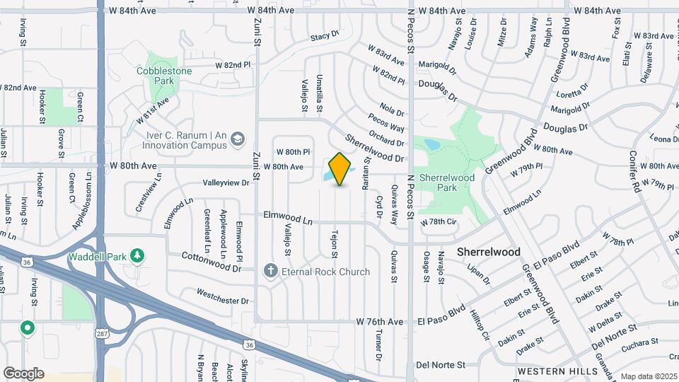 7958 Tejon St Map and Location Details