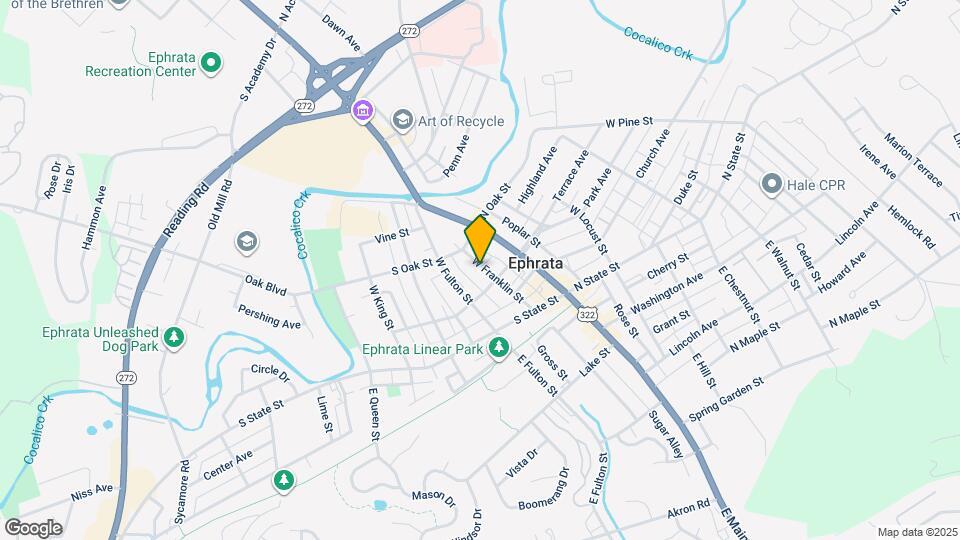 224 W Franklin St Map and Location Details