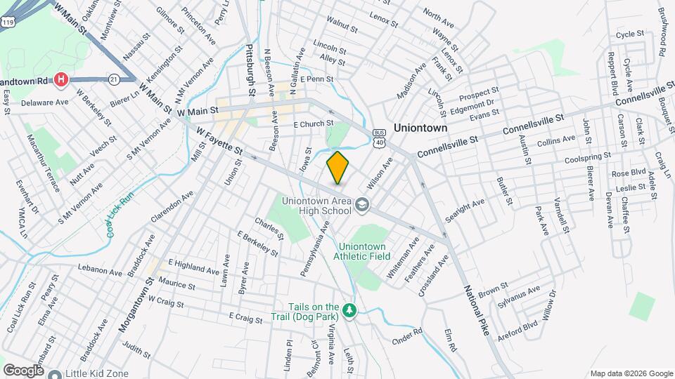 105 E Fayette St Mapa y Detalles de la Ubicación