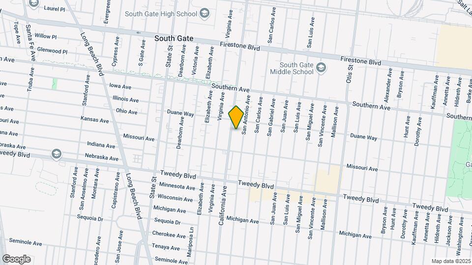 9544 California Ave Map and Location Details