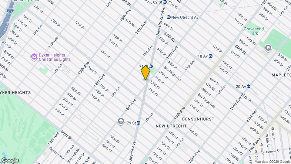 7212 New Utrecht Ave Map and Location Details