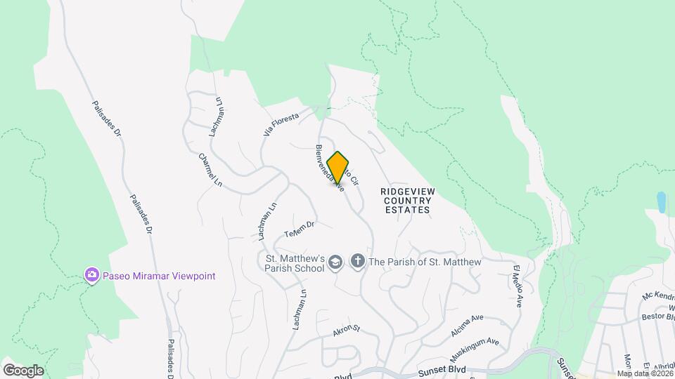 1257 Bienveneda Ave Map and Location Details