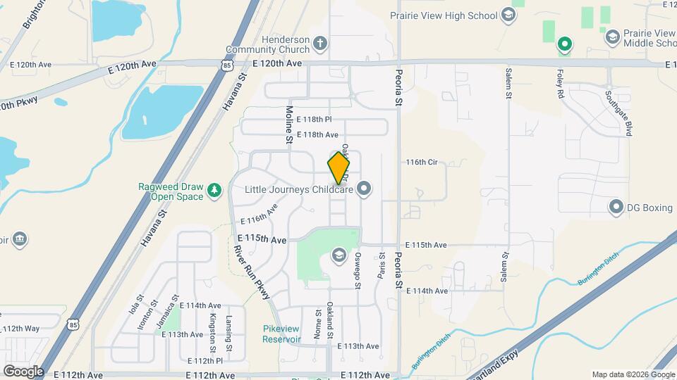 11836 E 116th Pl Mapa y Detalles de la Ubicación