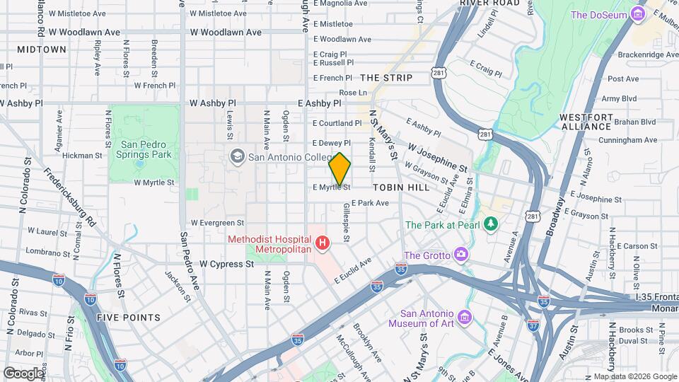 412 E Myrtle St Map and Location Details