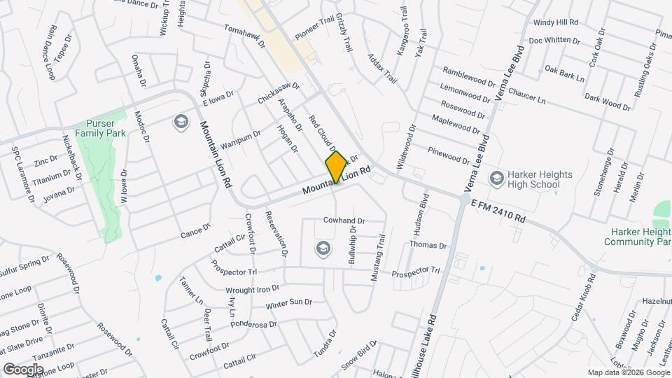 603 Mustang Trail Map and Location Details