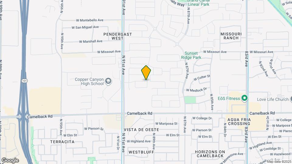 8907 W Colter St Map and Location Details