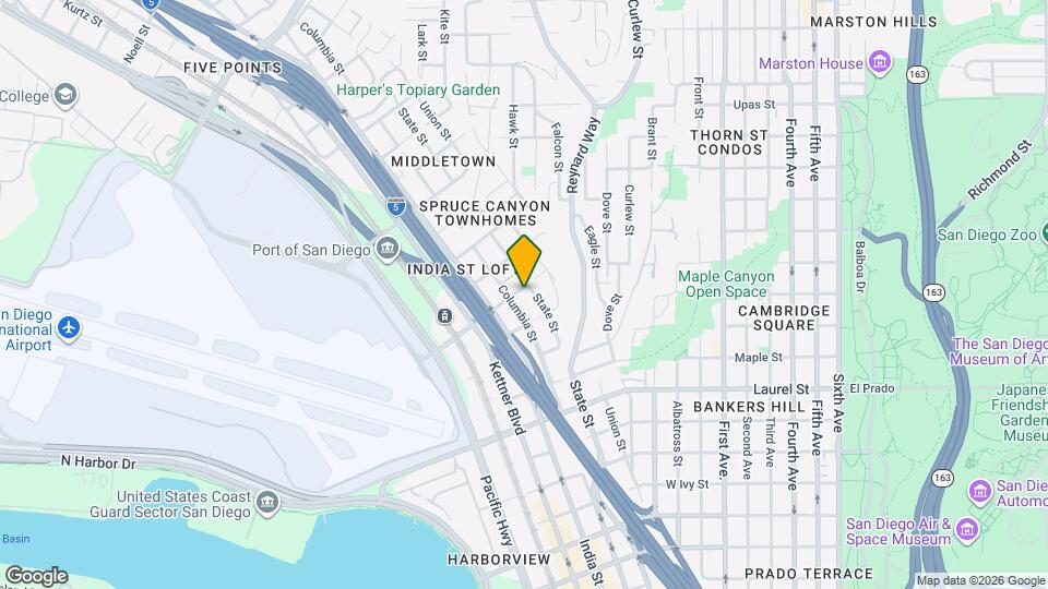 1021 W Palm St Map and Location Details