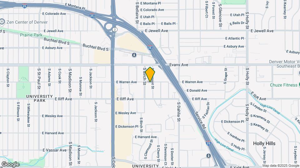 2215 S Clermont St Map and Location Details
