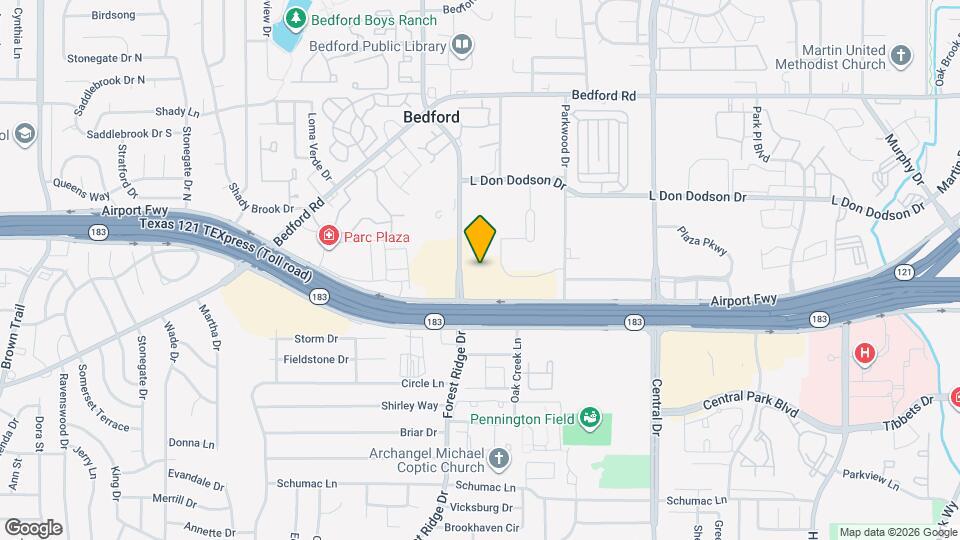 Furnished Studio - Bedford Map and Location Details