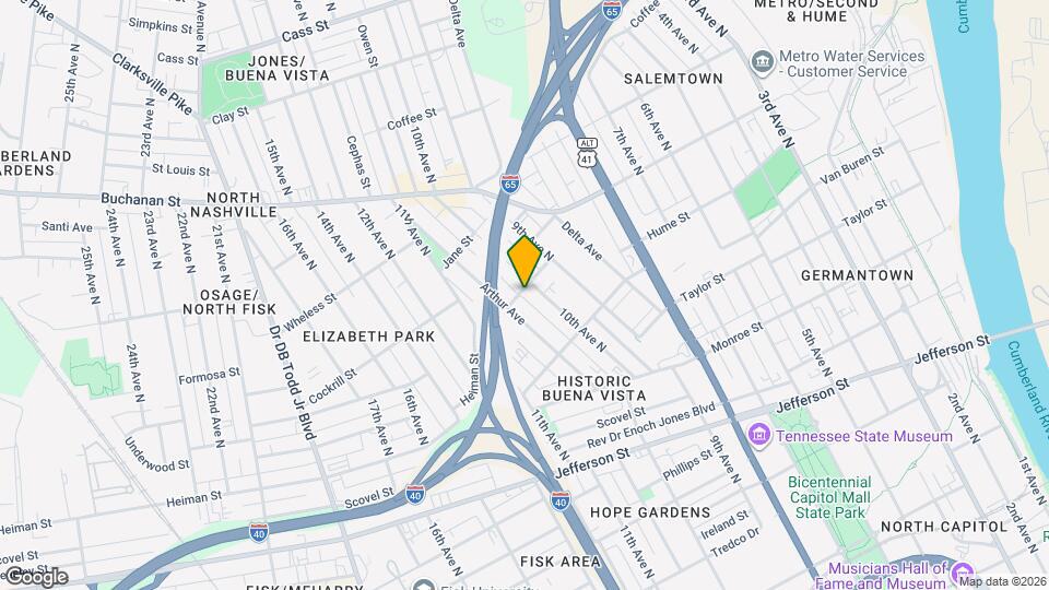 1009 Garfield St Map and Location Details