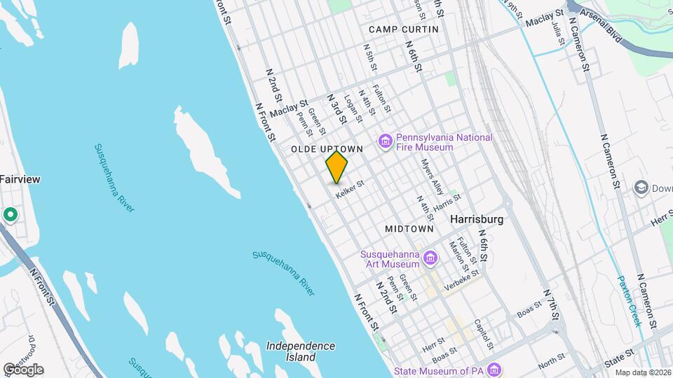 1802 Penn St Map and Location Details